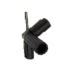 3-Way Left Section Spigot Flexi Corner Black