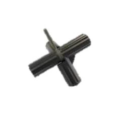 4-Way Section Spigot  Flexi Corner Black