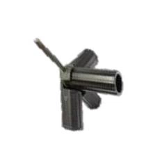 4-Way T-Section Spigot  Flexi Corner Black