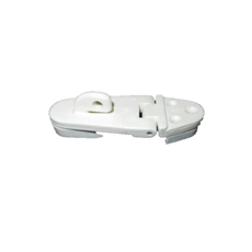 Plastic Hasp and Staple - White (S/S Pin)