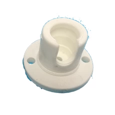 Pole Socket - Round Base White