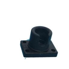 Pole Socket - Square Base Black
