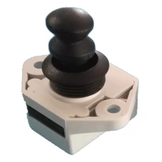 Push Button Door Catch - Knob and Bush - Black