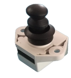 Push button Door Catch - Knob and Bush - Black