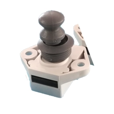 Push button Door Catch - Knob and Bush - Grey