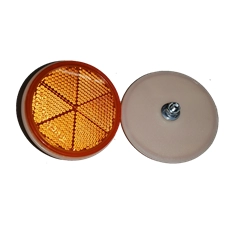 Round Screw-on Reflector 65mm Amber