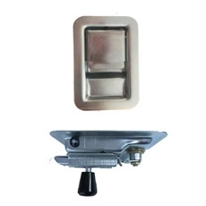 Zink Plated Paddle Handle - Non Lockable (With Knob) 140x89mm